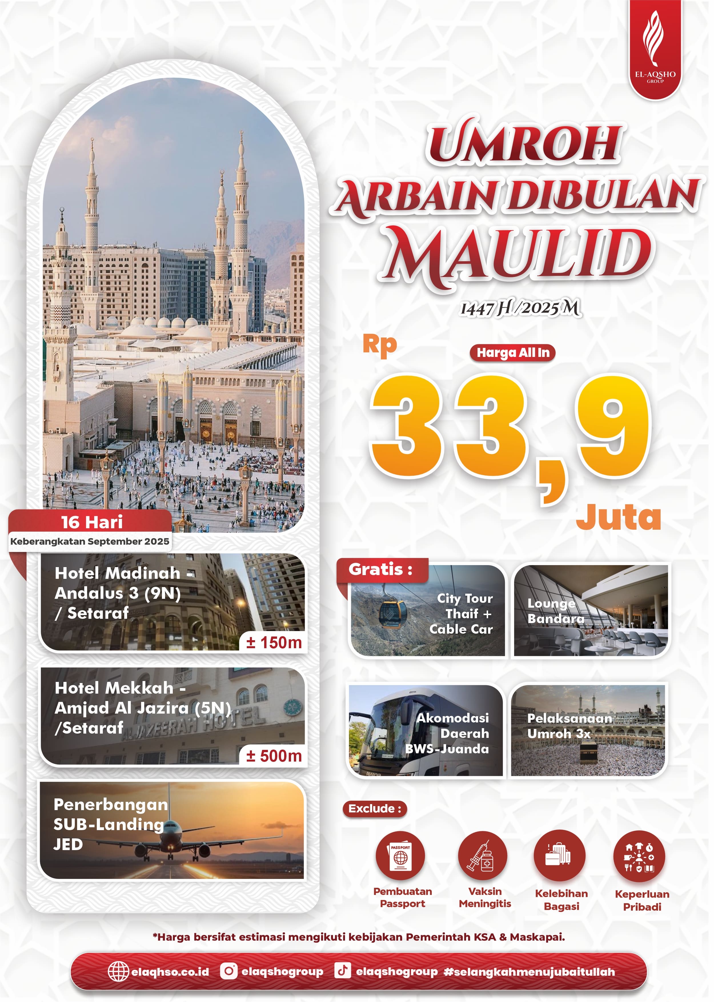 Umroh Bulan Maulid (Arbain) 1447 H / 2025 M